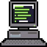 Old pixelated computer